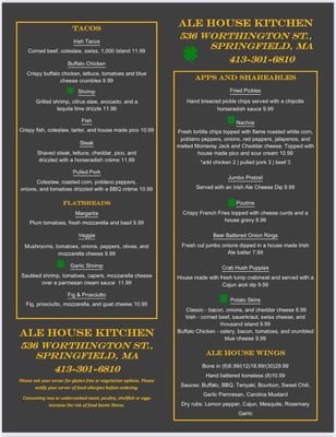 Menu photo 3 Irish Ale House Springfield, MA Menu photo 3 Irish Ale House Springfield, MA