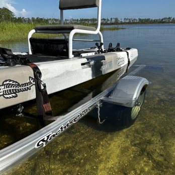 B & G Trailers - Backed down into the water to easily slide off my kayak. Excellent trailering benefits for heavier kayaks that may need to be carted. - Trailer Dealers Near Me - Deland, Florida