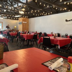 County Line Steakhouse - The dining area from the back facing the front entrance.