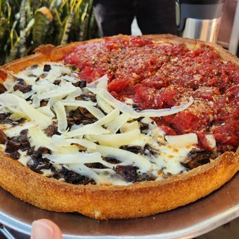 Blue Line Pizza - 1/2 and 1/2: 1 - Wild Mushroom & White Truffle Oil 2 - Italian Combo - Pizza Near Me - Campbell, California