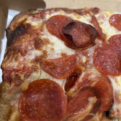 Sicilian slice with pepperoni