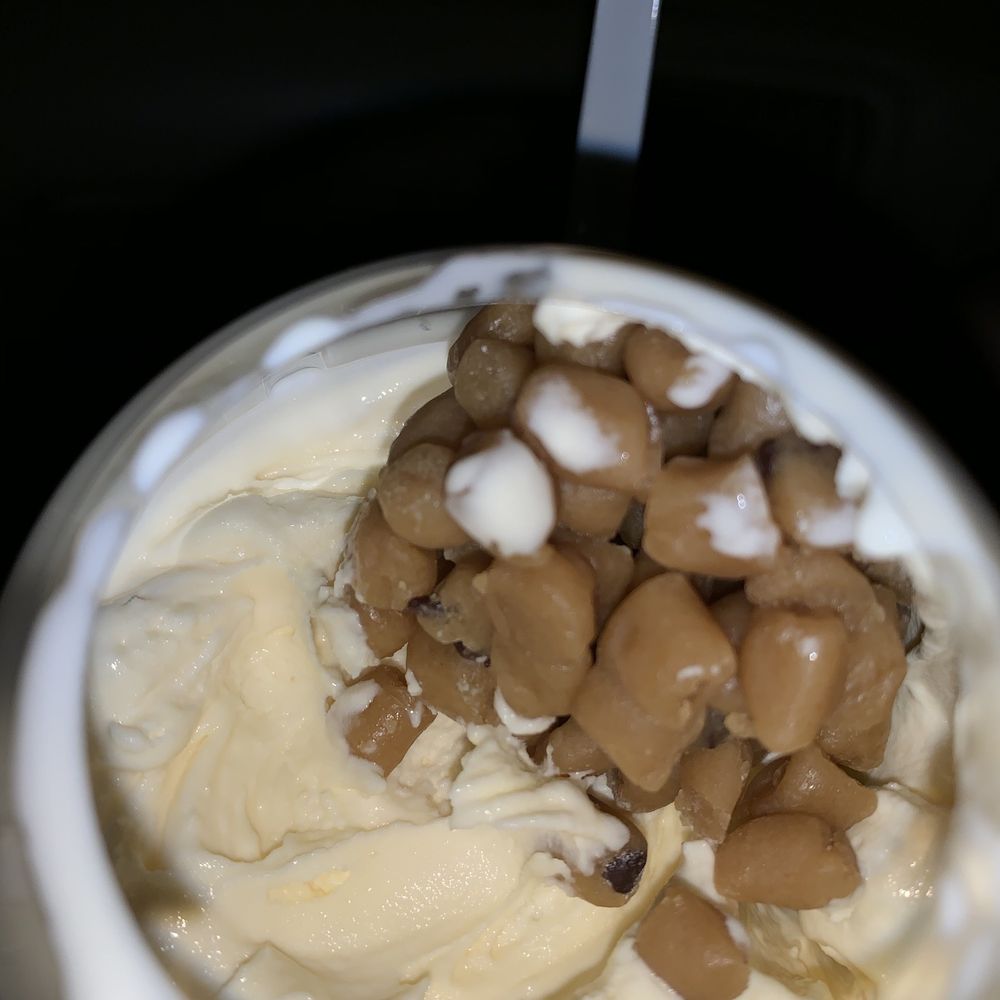 Crappy sonic blast which was essentially soft serve with a scoop of cookie dough on top... Crappy sonic blast which was essentially soft serve with a scoop of cookie dough on top...