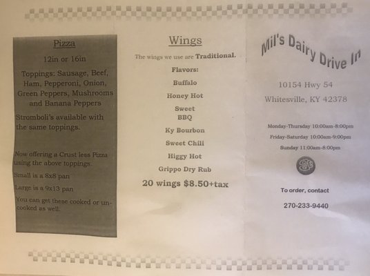 Menu photo 2 Mil's Dairy Drive In Whitesville, KY Menu photo 2 Mil's Dairy Drive In Whitesville, KY