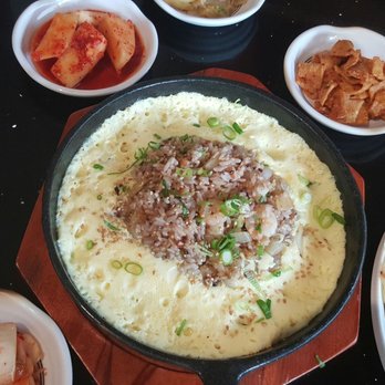 Piggy's Island - UFO fried rice with shrimps ($14) - Korean Near Me - Thornhill, Ontario Piggy's Island - UFO fried rice with shrimps ($14) - Korean Near Me - Thornhill, Ontario