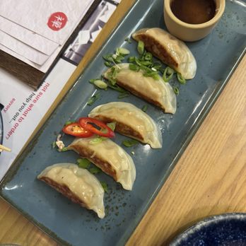 wagamama - midtown - 100. steamed chicken gyoza. Just fine. I'd say pass. - Asian Fusion Near Me - New York, New York