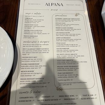 Alpana - Brunch menu - New American Near Me - Chicago, Illinois Alpana - Brunch menu - New American Near Me - Chicago, Illinois