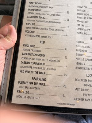 Menu photo 1 Bar 19 Twelve North Myrtle Beach, SC