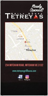 Menu photo 1 Tetreyas Grill House Mitcham, VIC Menu photo 1 Tetreyas Grill House Mitcham, VIC