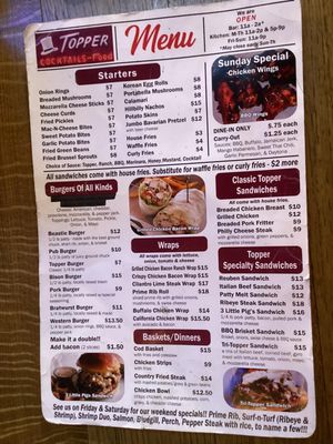 Menu photo 2 Topper Watseka, IL