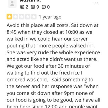 P.F. Chang's - This photo explains about rats and roaches around the place and the rice is cold no matter what type of rice you ordered and rude employees - Chinese Near Me - West Chester, Ohio