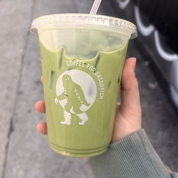 Coffee For Sasquatch - Vanilla matcha latte with oatmilk - Coffee & Tea Near Me - Los Angeles, California Coffee For Sasquatch - Vanilla matcha latte with oatmilk - Coffee & Tea Near Me - Los Angeles, California