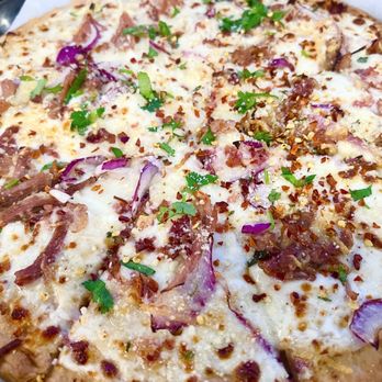 The Pizza Press - Garlic Parmesan Kalua Pork Pizza On A Cauliflower Crust - Pizza Near Me - Pearl City, Hawaii