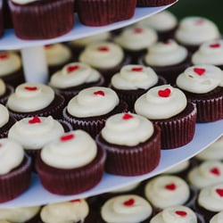Meebah Desserts - Cute red velvet cupcakes by Meebah for our wedding almost 2 years ago. So yummy!! Guests loved them. :)