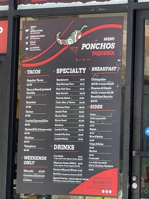 Menu photo 5 Poncho's Taqueria Los Angeles, CA Menu photo 5 Poncho's Taqueria Los Angeles, CA