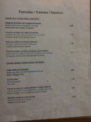 Menu photo 2 Fado em Si Lisbon, 11