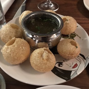 Besharam - Drunken Pani Puris (semolina puffs, potato chickpea smash, spiked spice water) - Indian Near Me - San Francisco, California