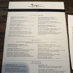 Twigs Bistro and Martini Bar - Menu