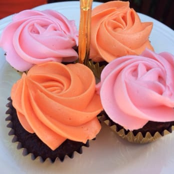 The Hatter Tea Co - Mini-cupcakes-love the rose design - Caterers Near Me - Austin, Texas The Hatter Tea Co - Mini-cupcakes-love the rose design - Caterers Near Me - Austin, Texas
