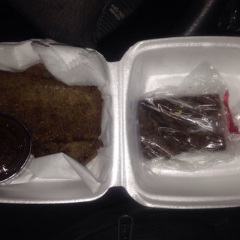 Chive - Grilled thin banana bread slices with apple sauce and a brownie. Both are excellent! - Salad Near Me - Vero Beach, Florida