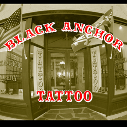 Black Anchor Tattoo