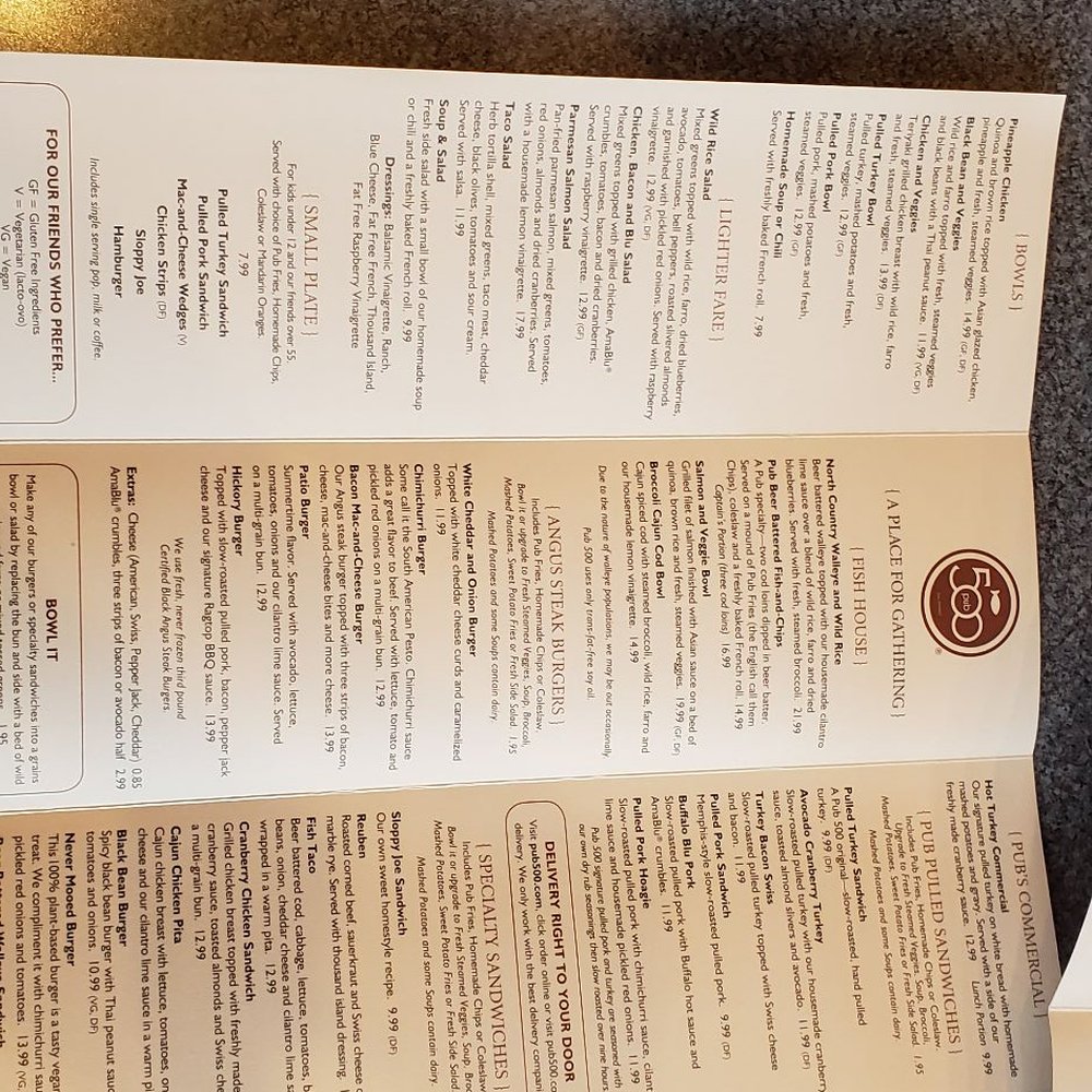 Pub 500 - Menu - Pubs Near Me - Mankato, Minnesota Pub 500 - Menu - Pubs Near Me - Mankato, Minnesota