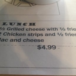 Kids menu Kids menu
