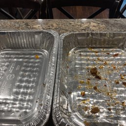 Pat's Market trays are shallow compared to Costco food tray. Pat's Market trays are shallow compared to Costco food tray.