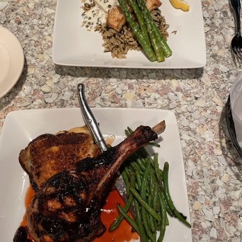 Catch 22 - Top photo is Grilled Cobia, bottom is grilled Veal chop. Both specials of the evening. - Seafood Near Me - Hilton Head Island, South Carolina
