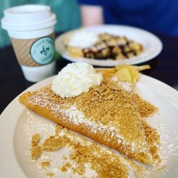 The French Market Creperie - Cherry cheesecake and s'mores crepes at our favorite spot.