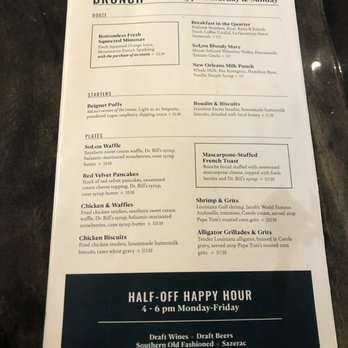 SoLou - Brunch menu - New American Near Me - Baton Rouge, Louisiana SoLou - Brunch menu - New American Near Me - Baton Rouge, Louisiana