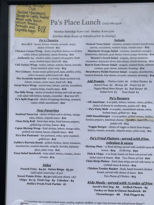 Menu photo 1 Pa's Place Guilford, CT Menu photo 1 Pa's Place Guilford, CT
