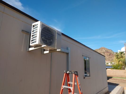Mini-Split Outdoor Condenser Installation - Mini-split condenser installations. Mini-Split Outdoor Condenser Installation - Mini-split condenser installations.