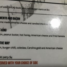 Hot King burger description.