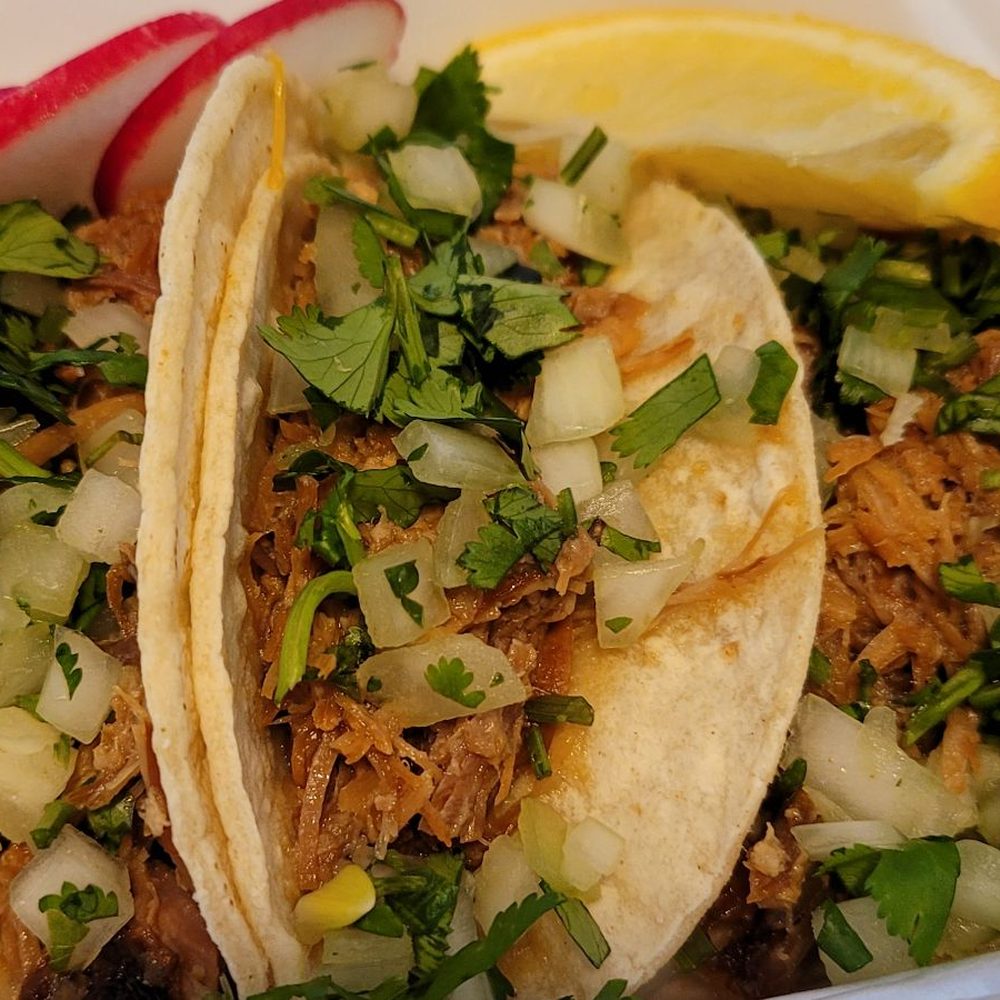 Fuego Cravings - 3 tacos de carnitas - Mexican Near Me - Upland, California Fuego Cravings - 3 tacos de carnitas - Mexican Near Me - Upland, California