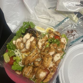 Chick-fil-A - The salad before splitting it - Fast Food Near Me - Harvey, Louisiana Chick-fil-A - The salad before splitting it - Fast Food Near Me - Harvey, Louisiana