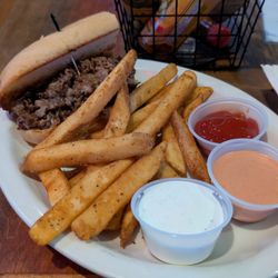Half Philly cheese steak with fries
