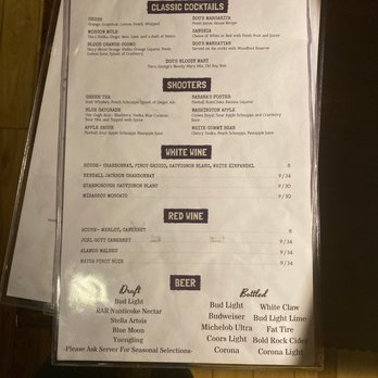 Doc's Downtown Grille - Drink Menu - American Near Me - Easton, Maryland