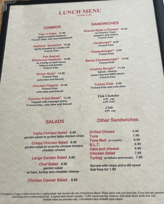 Menu photo 2 Chute's Family Restaurant Windham, ME