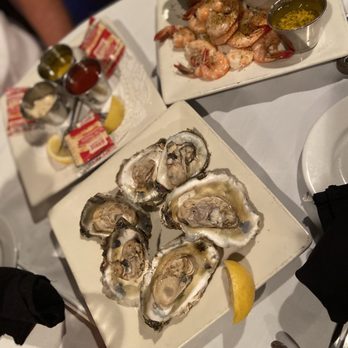 Coastal Kitchen - a plate of oysters and shrimp - Seafood Near Me - Saint Simons Island, Georgia