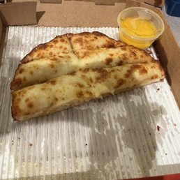 Cheese bread with a garlic butter dipper Cheese bread with a garlic butter dipper