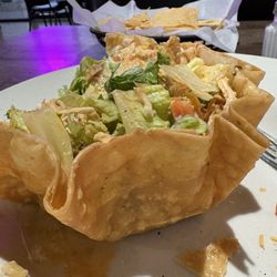 The salad looked a lot better before I mixed it all up.