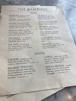 Menu photo 1 The Bambino Midvale, UT