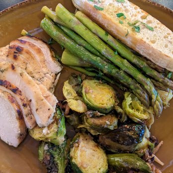 Urban Plates - grilled chicken plate..brussell sprouts very tasty - Salad Near Me - Irvine, California