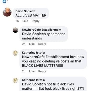 Nowhere Cafe - a screenshot of a conversation between two people - Cocktail Bars Near Me - New London, Connecticut Nowhere Cafe - a screenshot of a conversation between two people - Cocktail Bars Near Me - New London, Connecticut