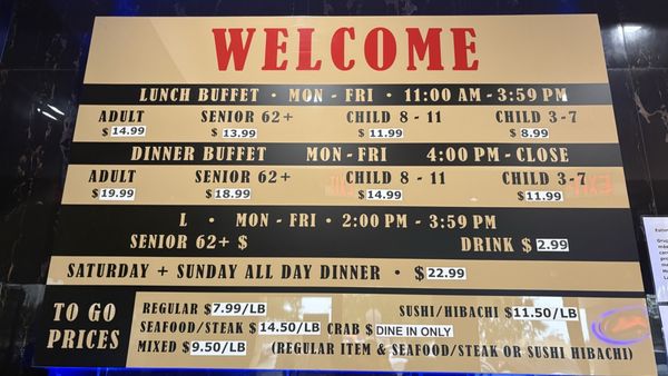 Menu photo 1 Buffet City Sarasota, FL Menu photo 1 Buffet City Sarasota, FL