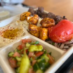 Steak and chicken plate