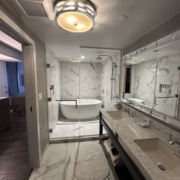 Big bathroom with freestanding tub. Big bathroom with freestanding tub.