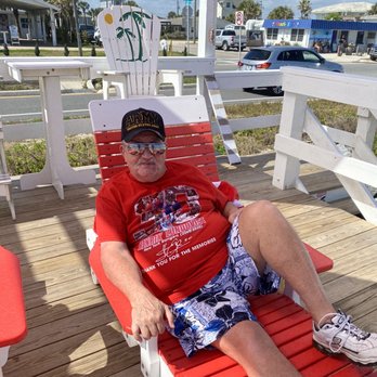 A1A Ocean Club - Relaxing on private area set up just for the motel - Hotels Near Me - Flagler Beach, Florida