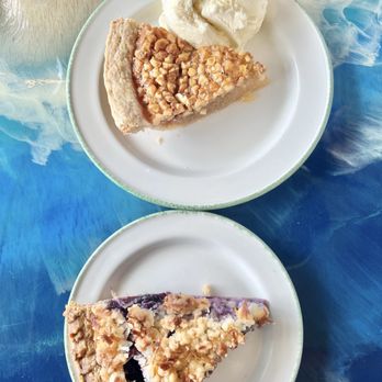 The Right Slice - Macadamia Nut (top), Blueberry Pina Colada (bottom) - Desserts Near Me - Kalaheo, Hawaii
