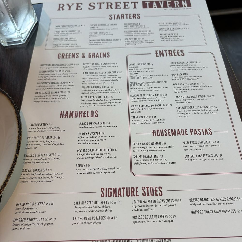 Rye Street Tavern - Menu - Bars Near Me - Baltimore, Maryland Rye Street Tavern - Menu - Bars Near Me - Baltimore, Maryland